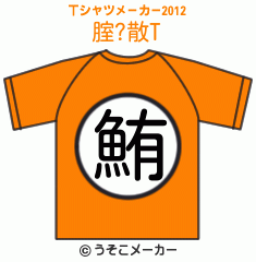 腟?散のTシャツメーカー2012結果