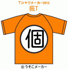 莪のTシャツメーカー2012結果