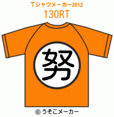 130RのTシャツメーカー2012結果