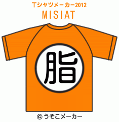MISIAのTシャツメーカー2012結果