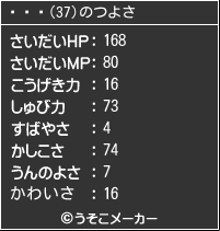 ̵(37)のつよさメーカー結果