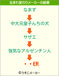 ΐăERの生まれ変わりメーカー結果