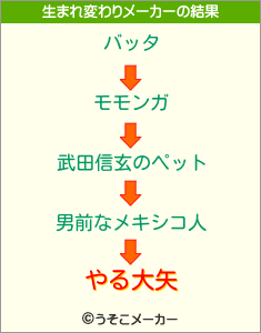 やる大矢の生まれ変わりメーカー結果