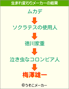 梅澤雄一の生まれ変わりメーカー結果