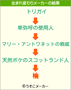 棆の生まれ変わりメーカー結果