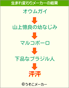 泙泙の生まれ変わりメーカー結果