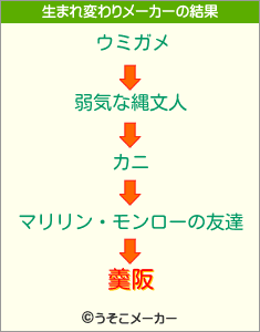 羹阪の生まれ変わりメーカー結果