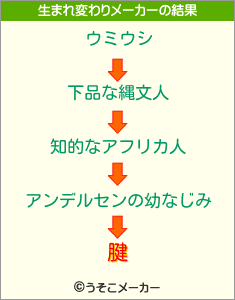 腱の生まれ変わりメーカー結果