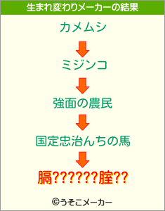 膈??????腟??の生まれ変わりメーカー結果