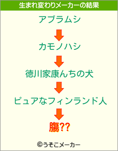 膓??の生まれ変わりメーカー結果