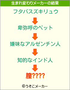 膣????の生まれ変わりメーカー結果