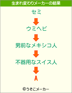 Aの生まれ変わりメーカー結果