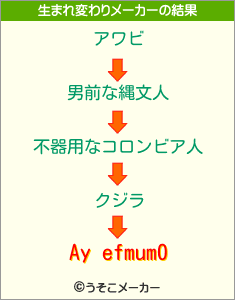 Ay efmum0の生まれ変わりメーカー結果