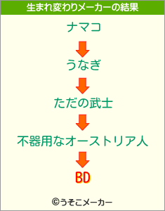 BDの生まれ変わりメーカー結果