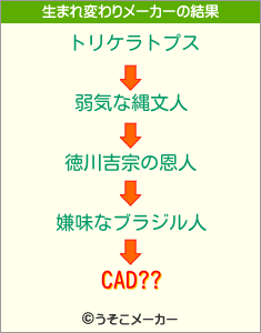 CAD??の生まれ変わりメーカー結果