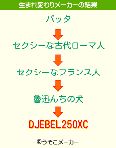 DJEBEL250XCの生まれ変わりメーカー結果