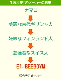 E1.BEE30YMの生まれ変わりメーカー結果