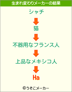 Haの生まれ変わりメーカー結果