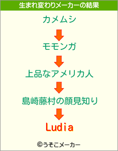 Ludiaの生まれ変わりメーカー結果