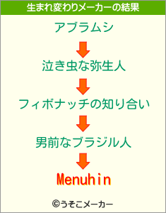Menuhinの生まれ変わりメーカー結果