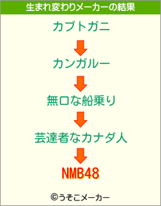 NMB48の生まれ変わりメーカー結果