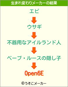 Open6Eの生まれ変わりメーカー結果