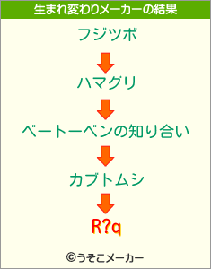 R?qの生まれ変わりメーカー結果