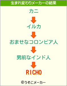 RICHOの生まれ変わりメーカー結果