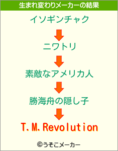 T.M.Revolutionの生まれ変わりメーカー結果