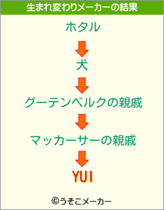 YUIの生まれ変わりメーカー結果