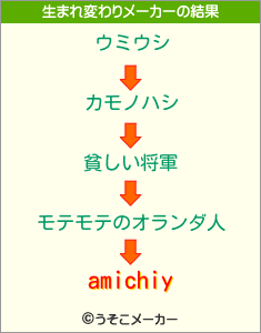 amichiyの生まれ変わりメーカー結果