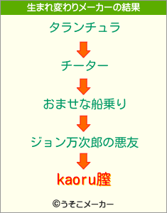 kaoru膣の生まれ変わりメーカー結果