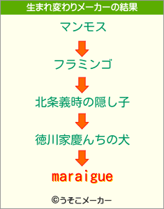 maraigueの生まれ変わりメーカー結果