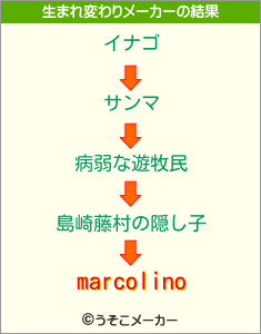 marcolinoの生まれ変わりメーカー結果