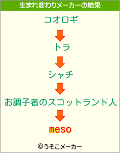 mesoの生まれ変わりメーカー結果