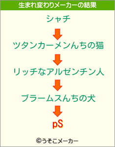 pSの生まれ変わりメーカー結果