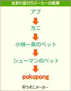 pokopongの生まれ変わりメーカー結果