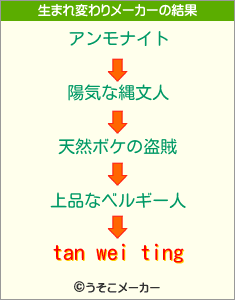 tan wei tingの生まれ変わりメーカー結果