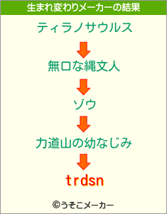 trdsnの生まれ変わりメーカー結果