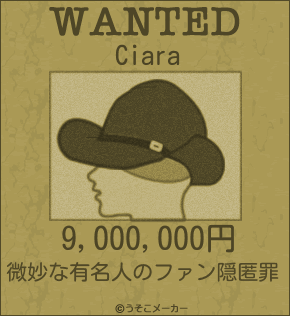 Ciaraのウォンテッドメーカー結果