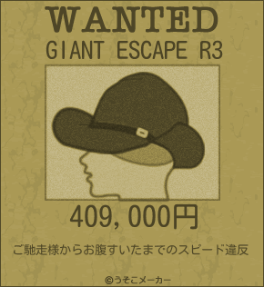 GIANT ESCAPE R3のウォンテッドメーカー結果