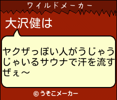 大沢健のワイルドメーカー結果