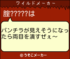 腟?????のワイルドメーカー結果