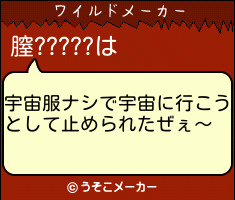 膣?????のワイルドメーカー結果