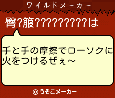 臀?箙?????????のワイルドメーカー結果