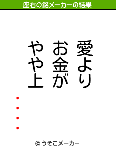 ꤹの座右の銘メーカー結果