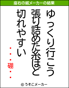 硼の座右の銘メーカー結果