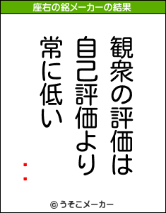 ΐ̂の座右の銘メーカー結果