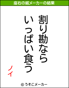 ノイの座右の銘メーカー結果