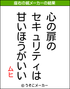 ムヒの座右の銘メーカー結果